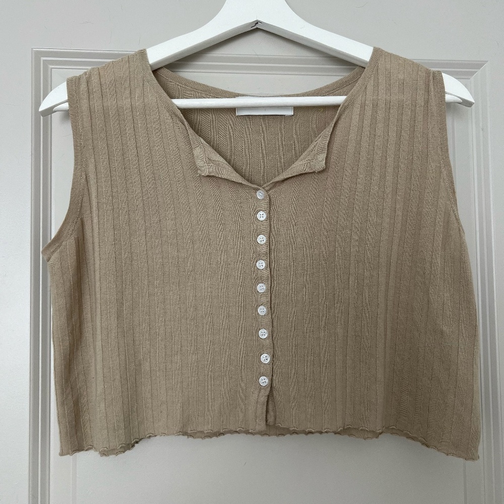 XS Olive Cropped Tank